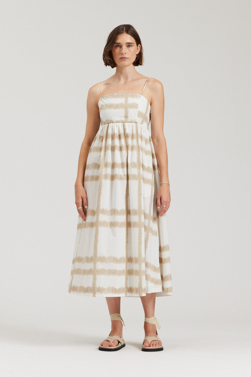 Empire Waist Cotton Print Dress