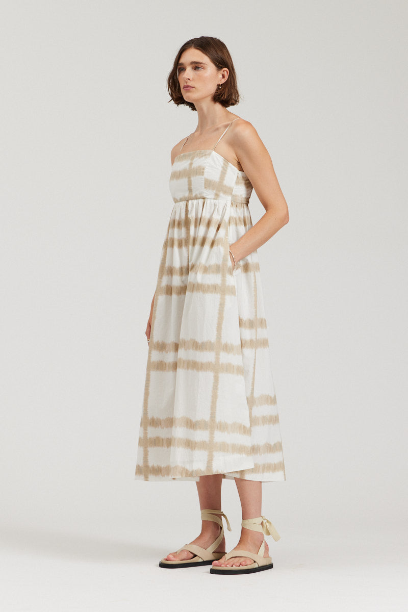 Empire Waist Cotton Print Dress