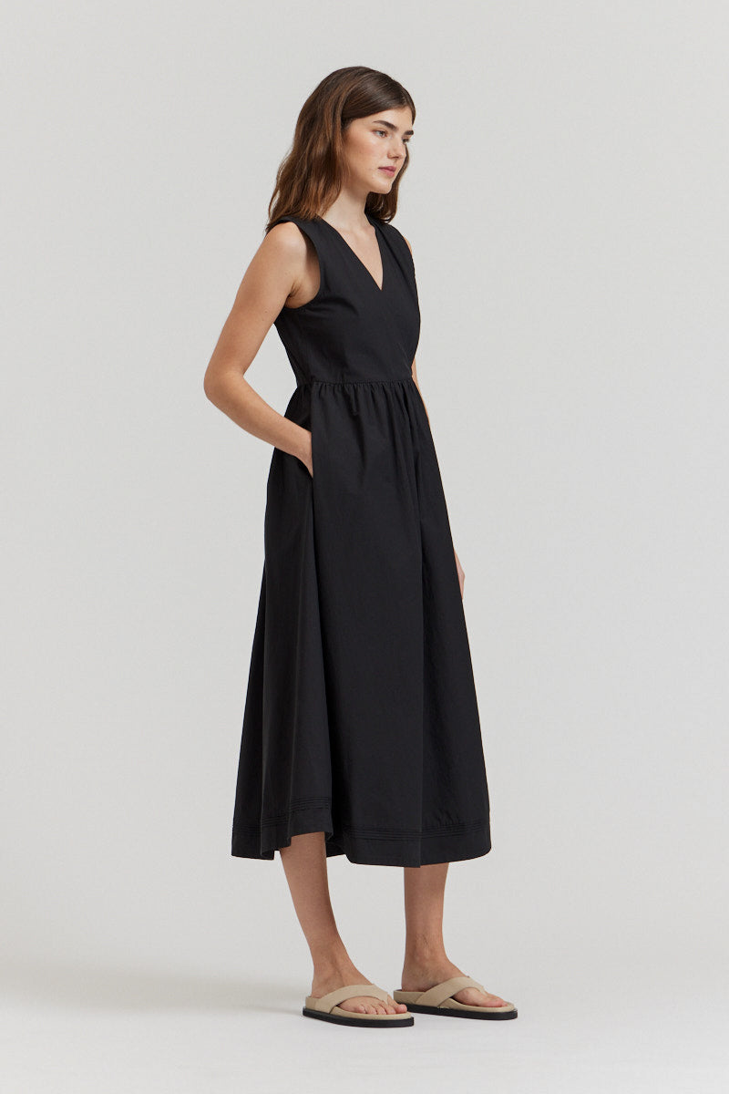 Poplin Wrap Dress