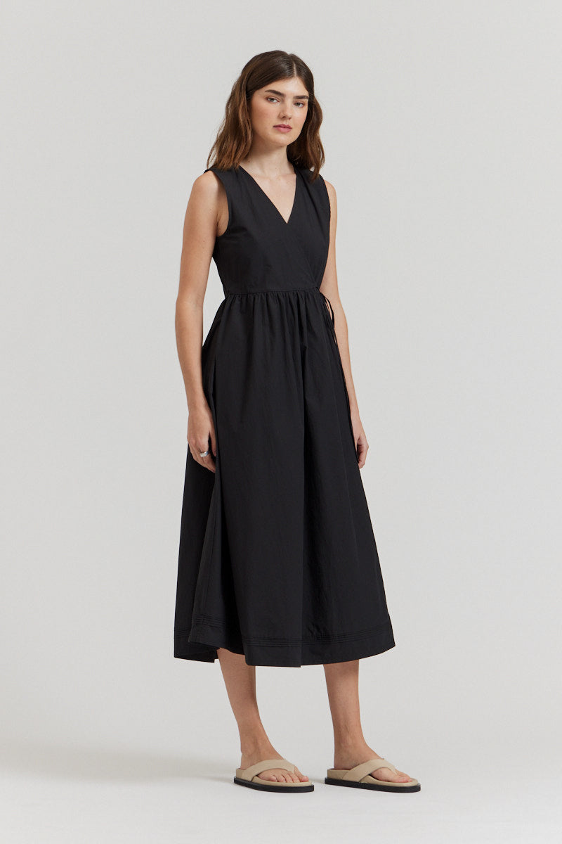 Poplin Wrap Dress