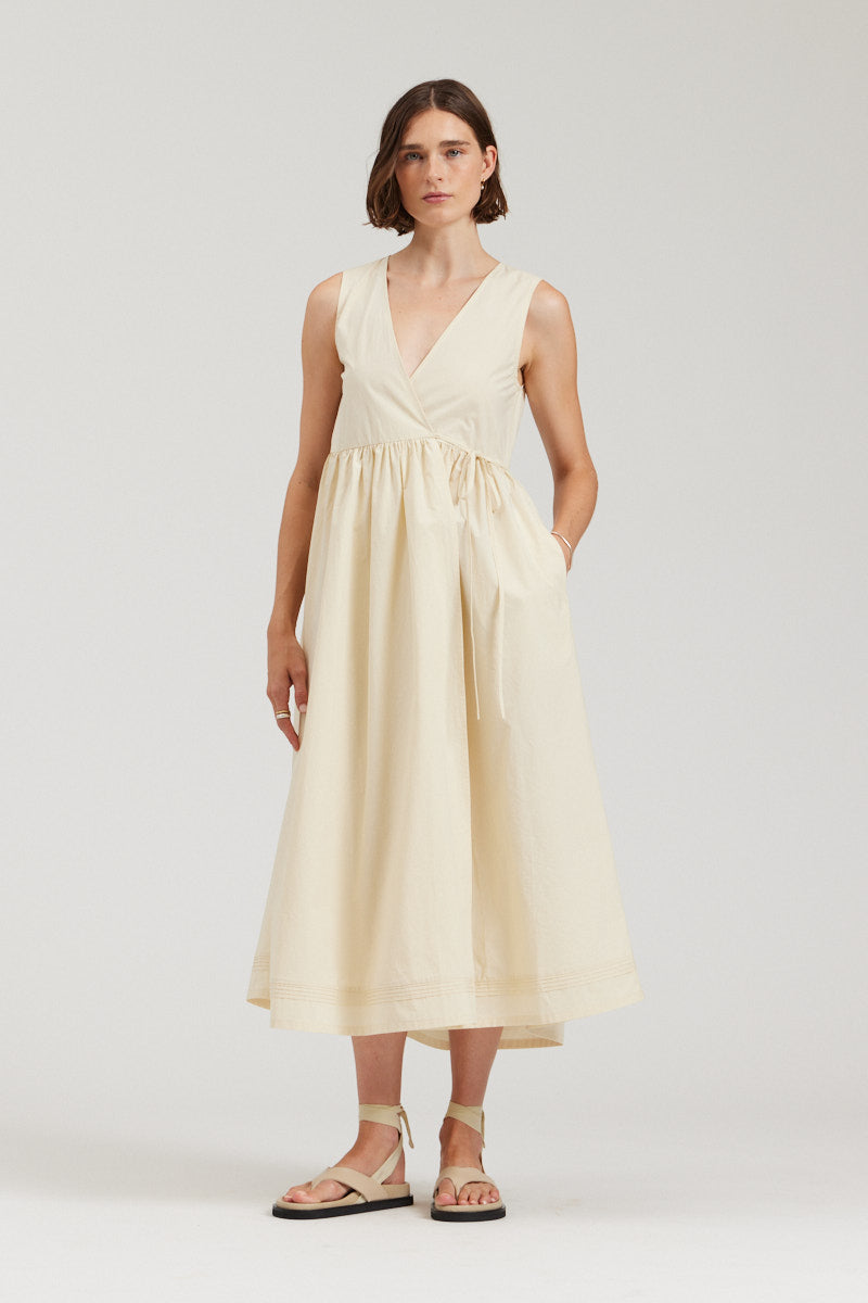 Poplin Wrap Dress