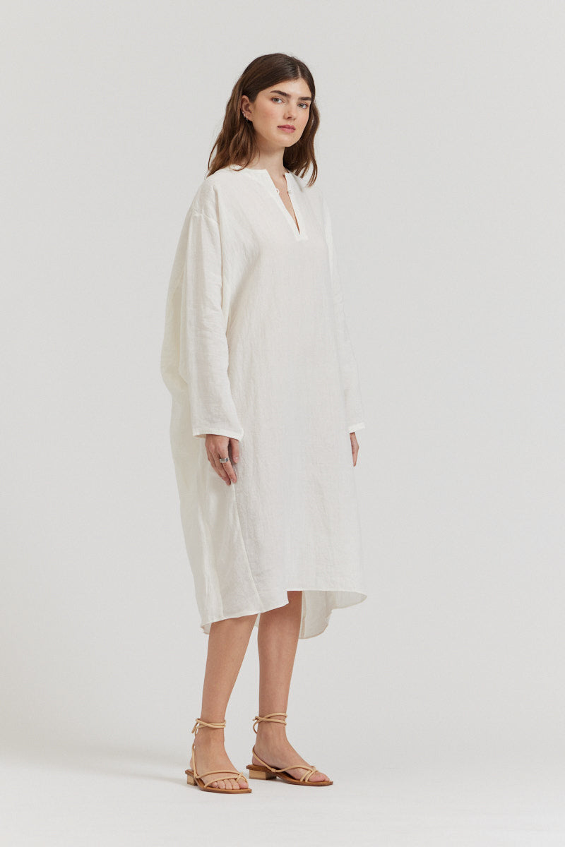 Loose Linen Midi Dress