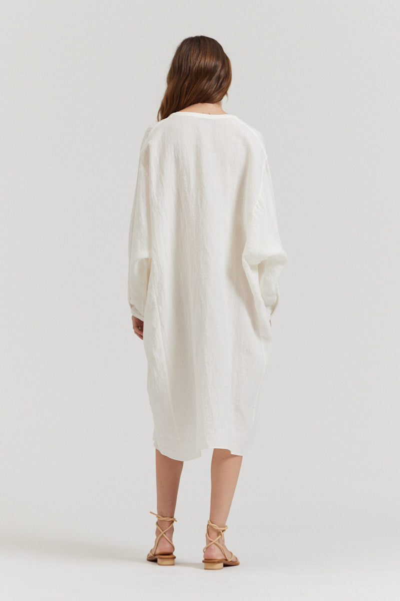 Loose Linen Midi Dress