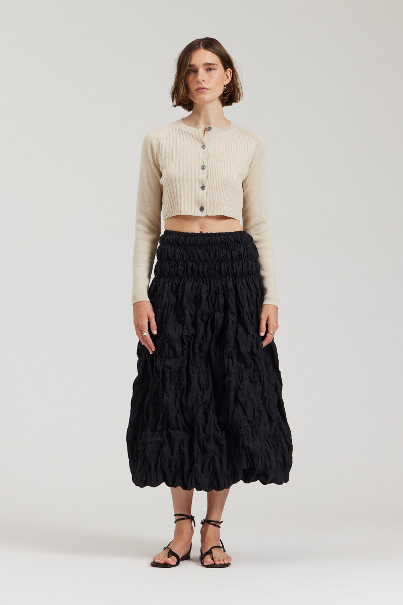 Textured Cotton Skirt