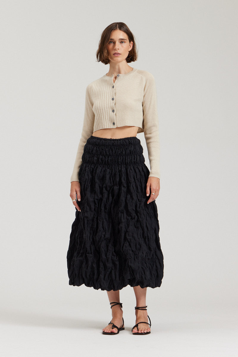 Textured Cotton Skirt