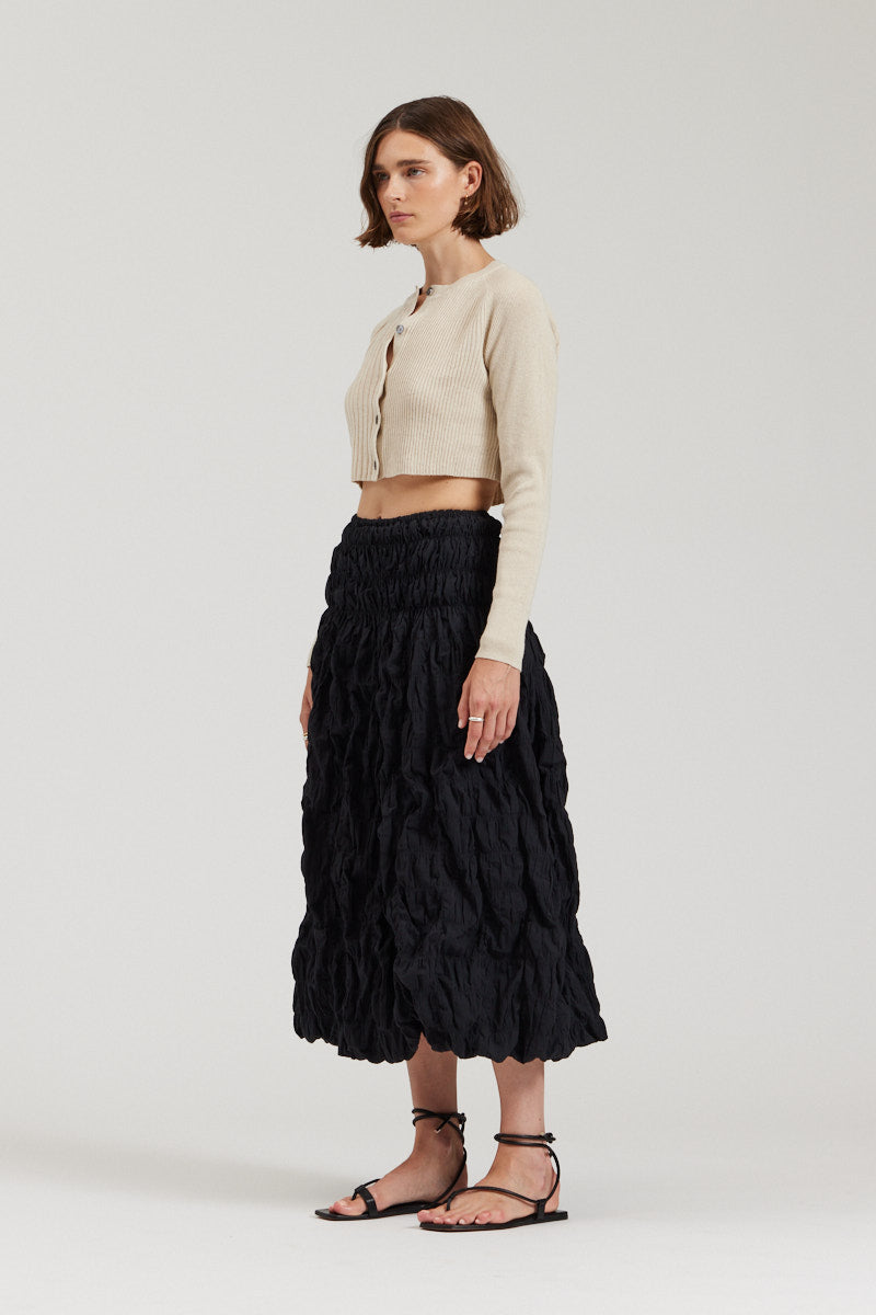 Textured Cotton Skirt