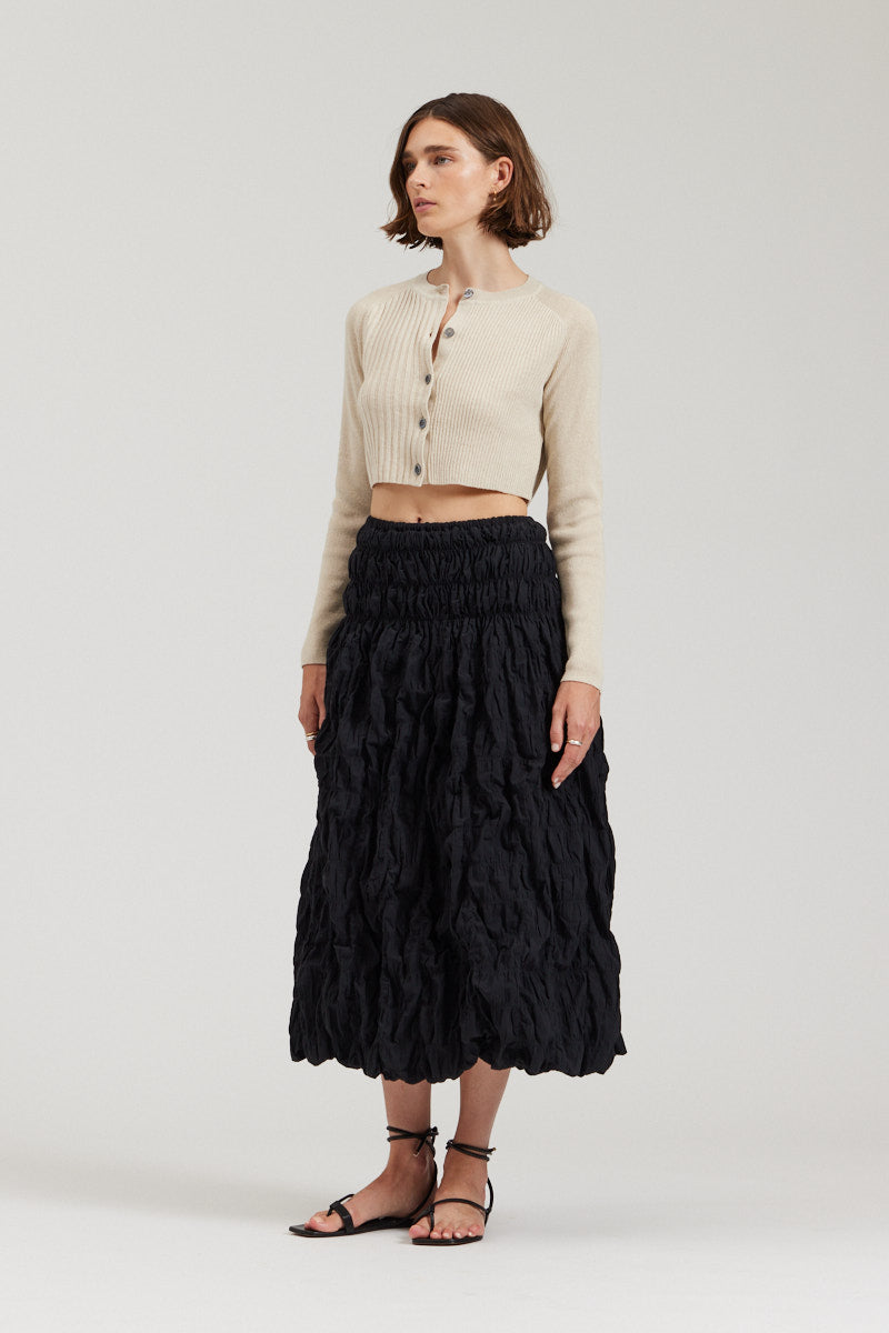 Textured Cotton Skirt