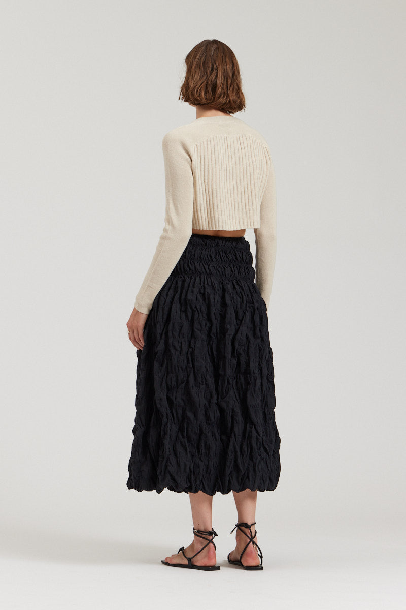Textured Cotton Skirt