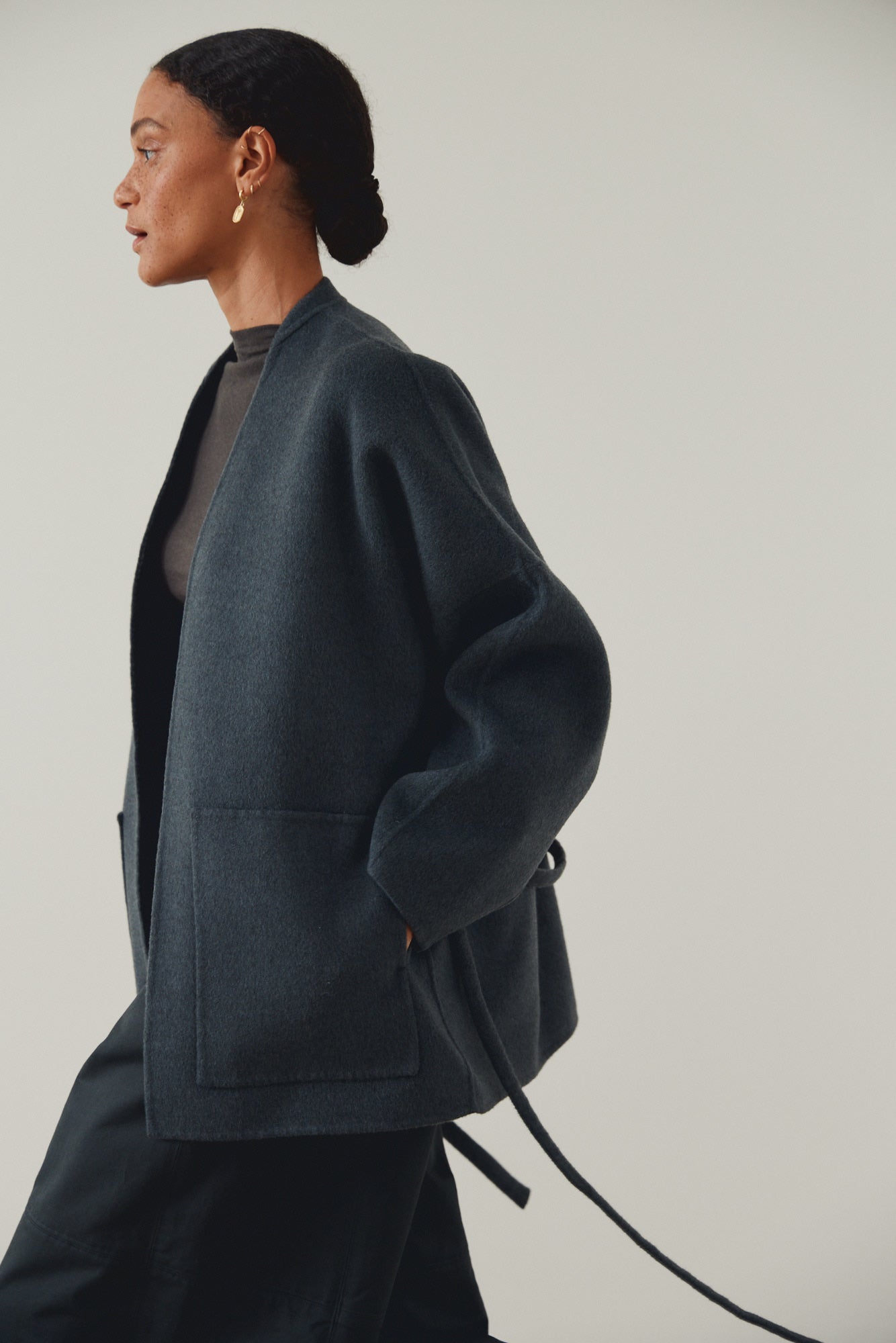 Oversized Short Wool Coat