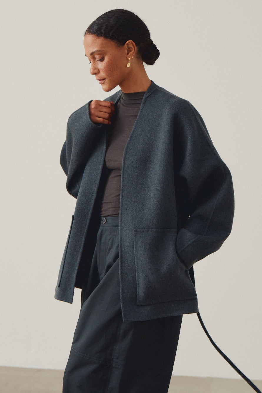 Oversized Short Wool Coat