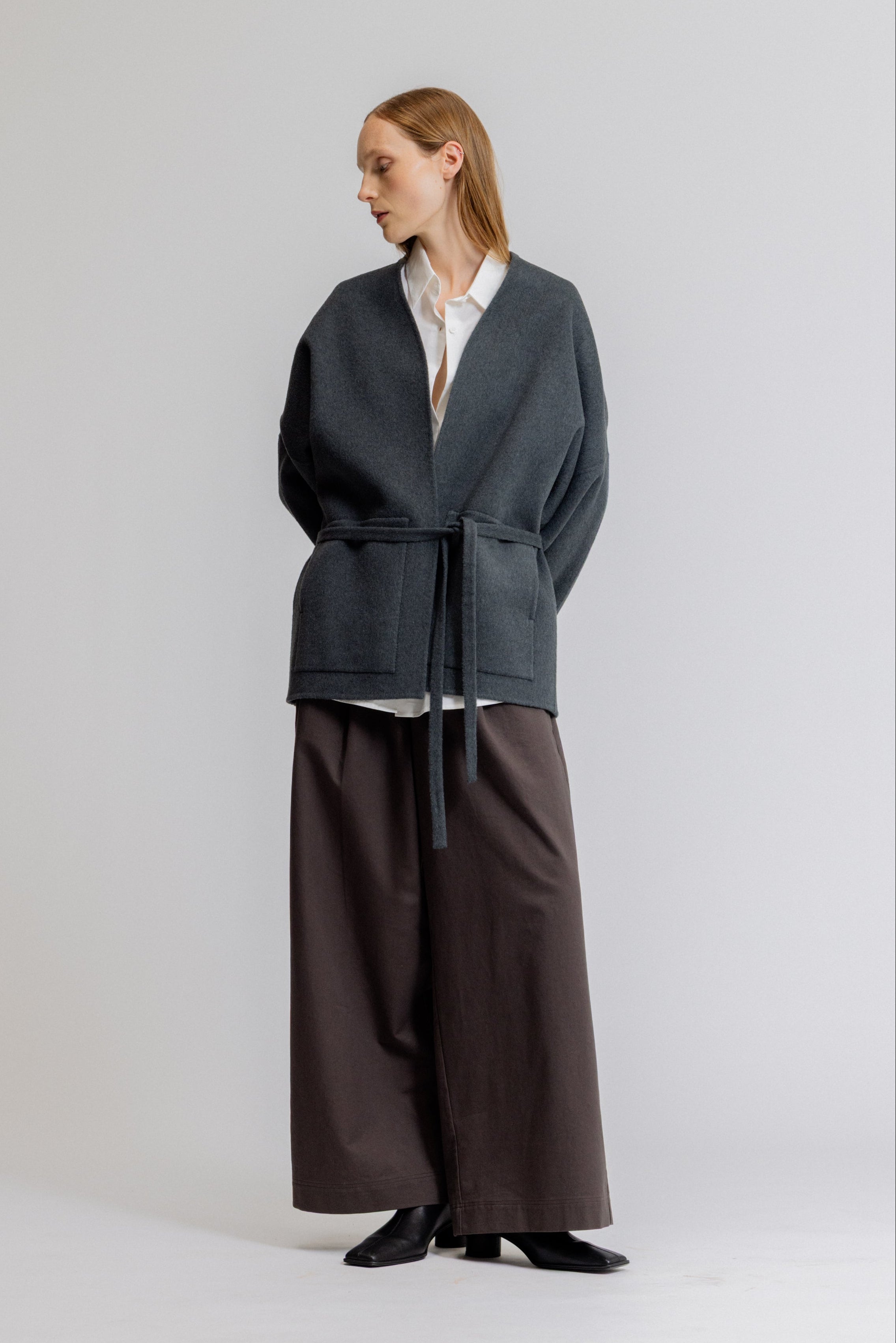 Oversized Short Wool Coat