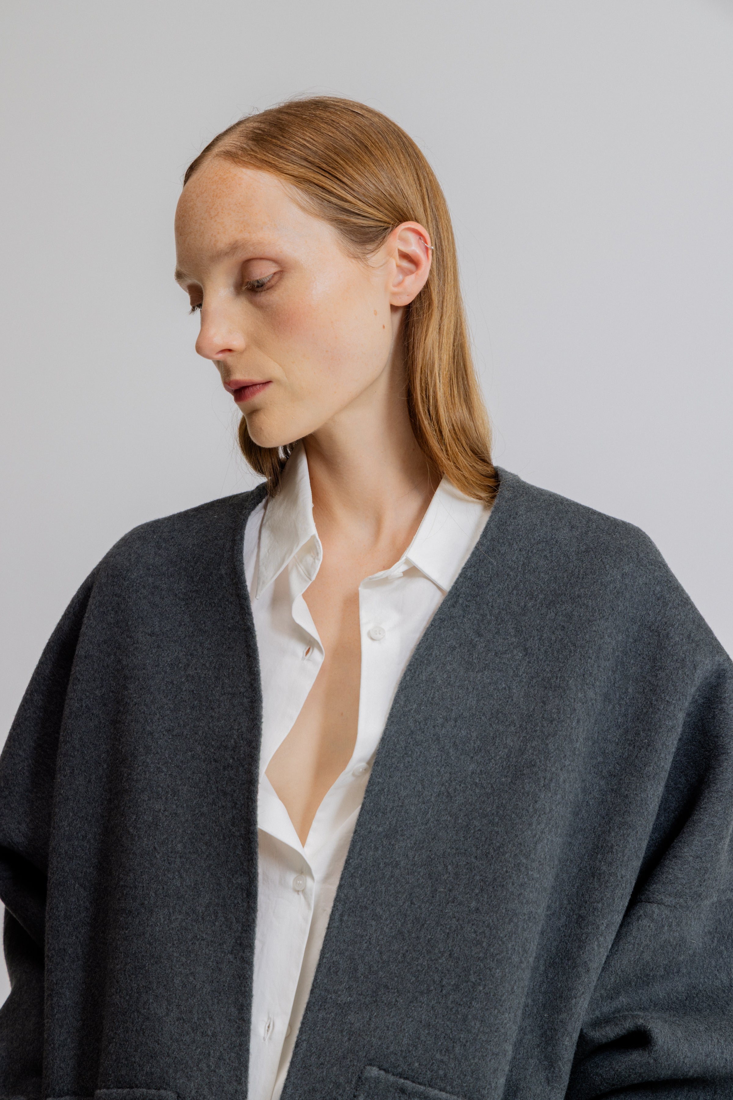 Oversized Short Wool Coat