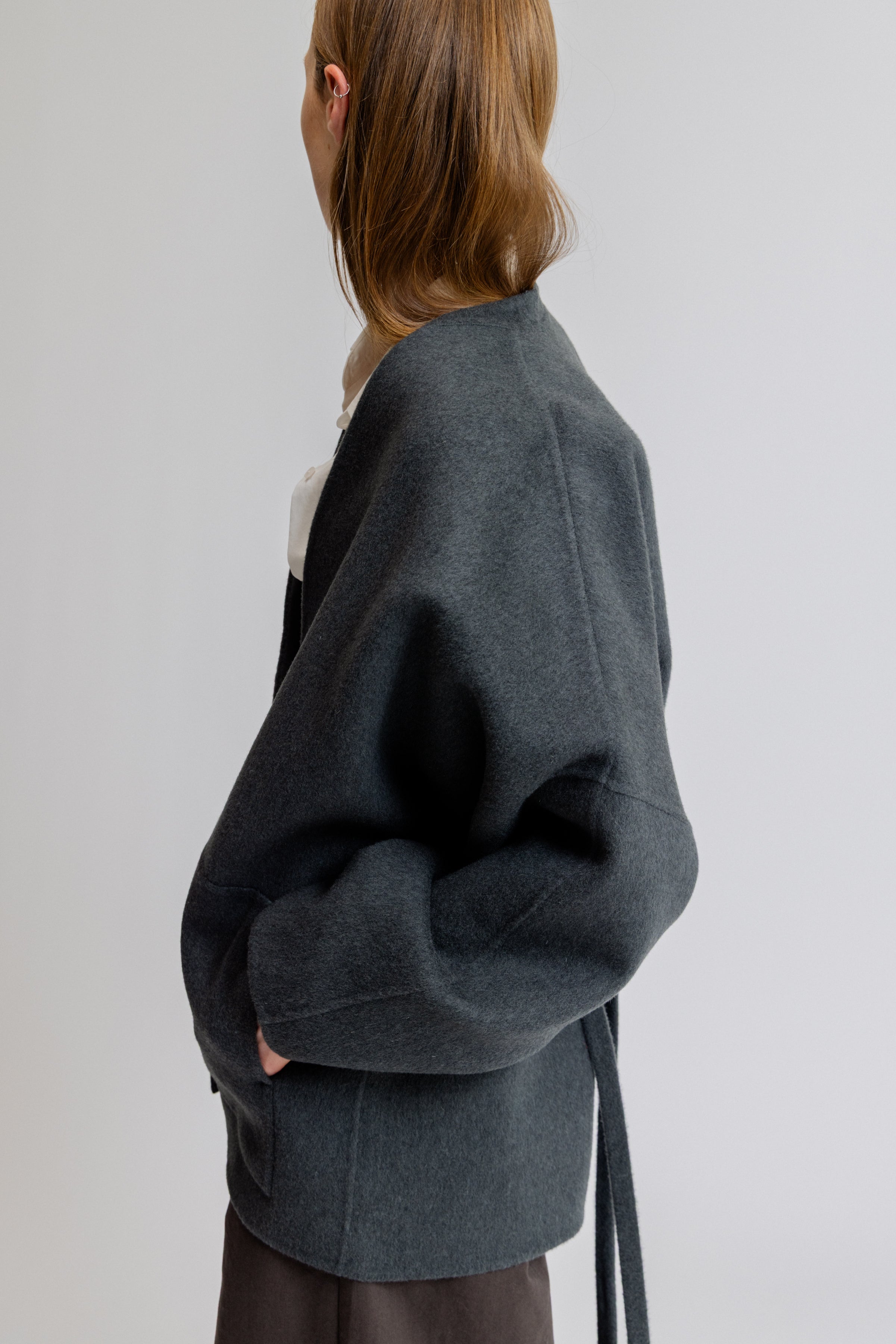 Oversized Short Wool Coat