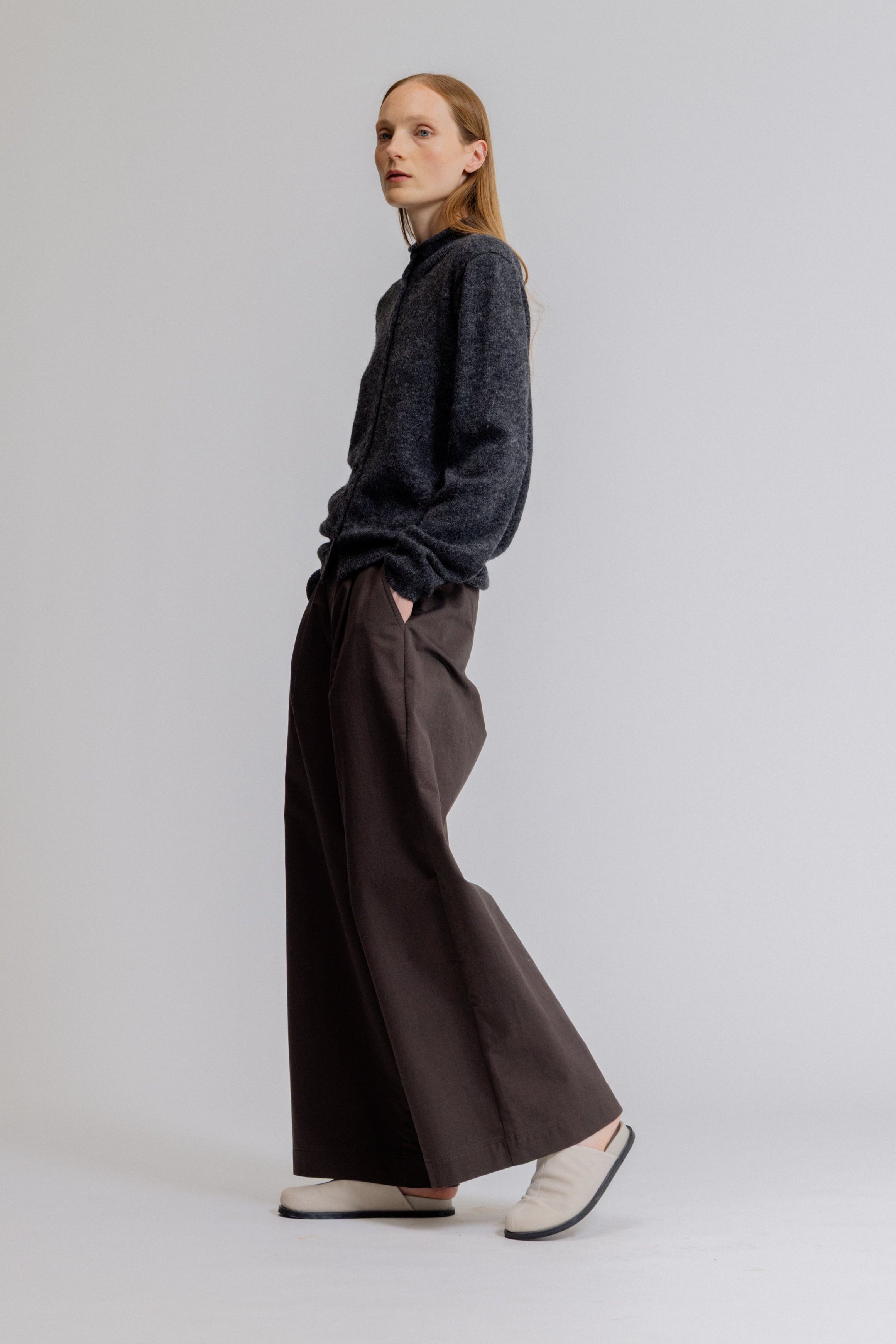 Wide Leg Tuck Pants
