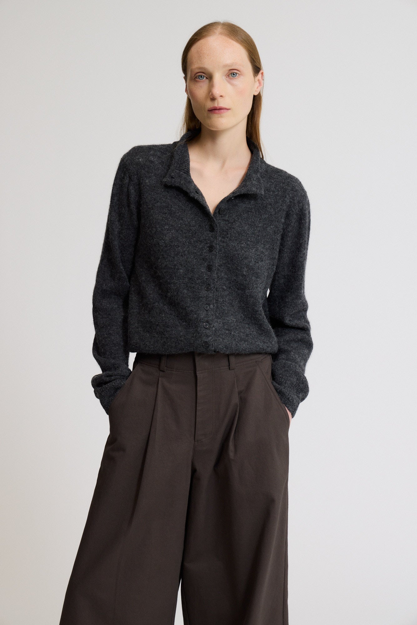 Funnel Neck Cardigan