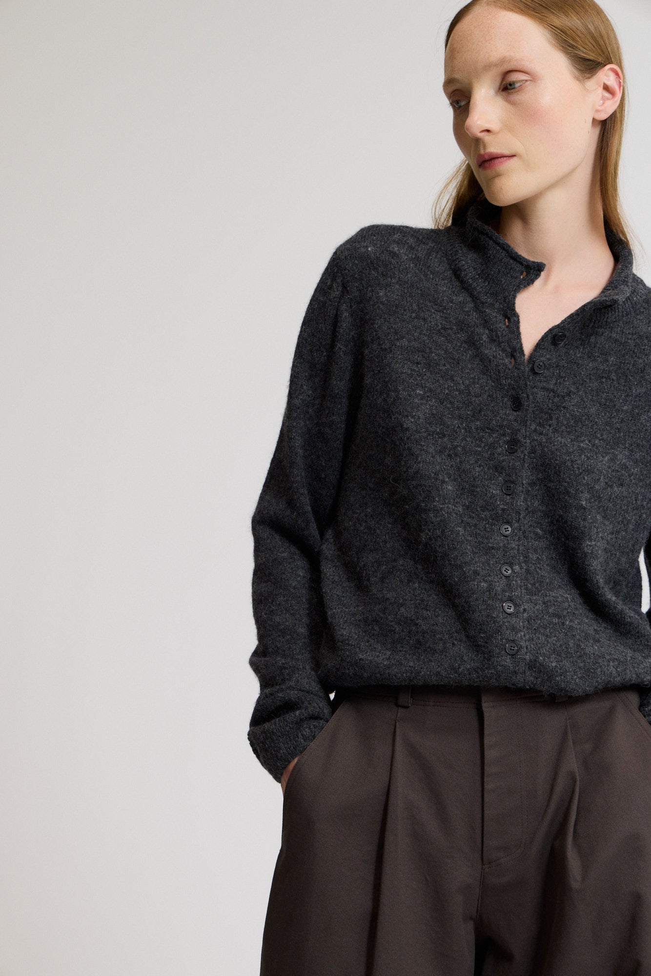 Funnel Neck Cardigan