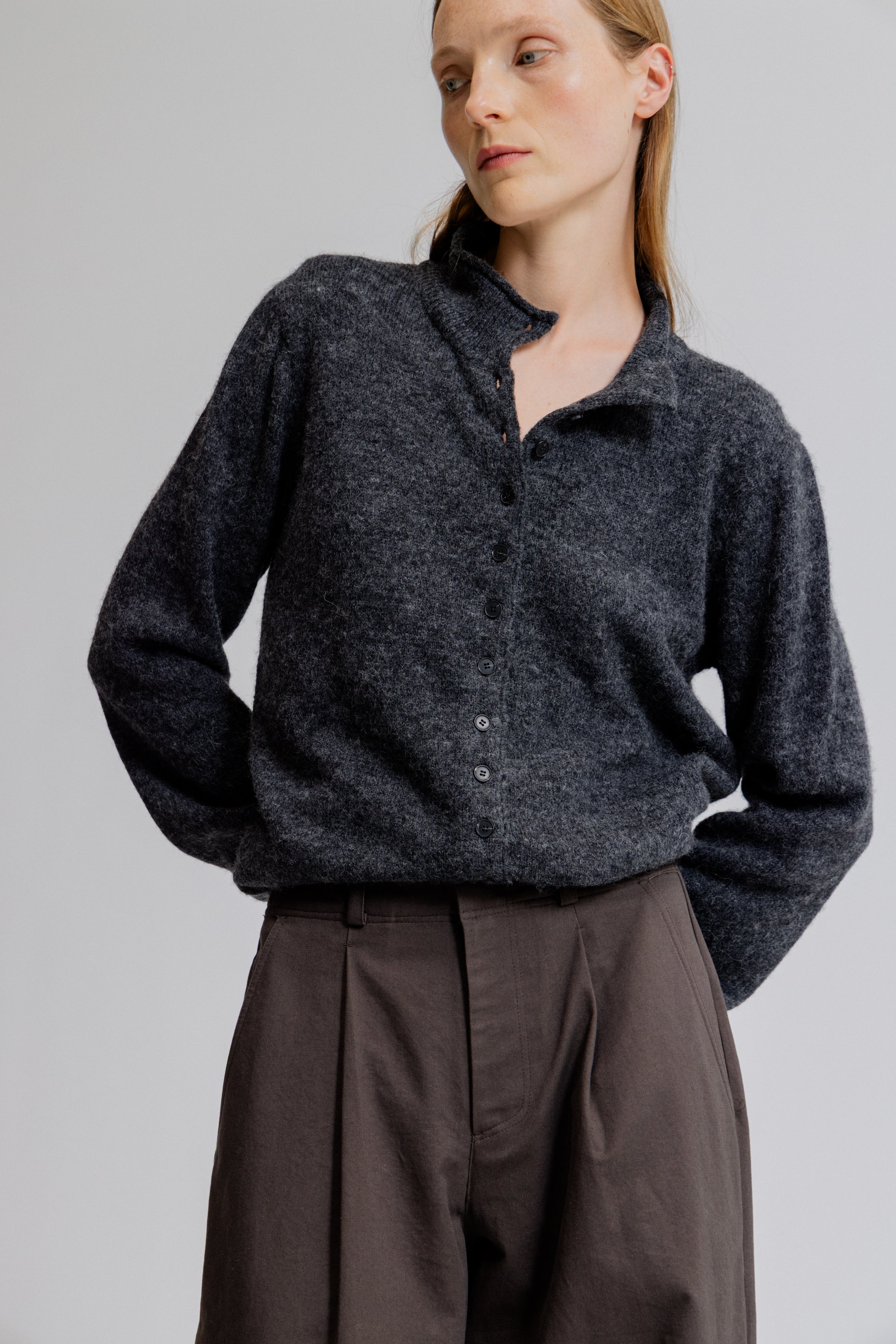 Funnel Neck Cardigan