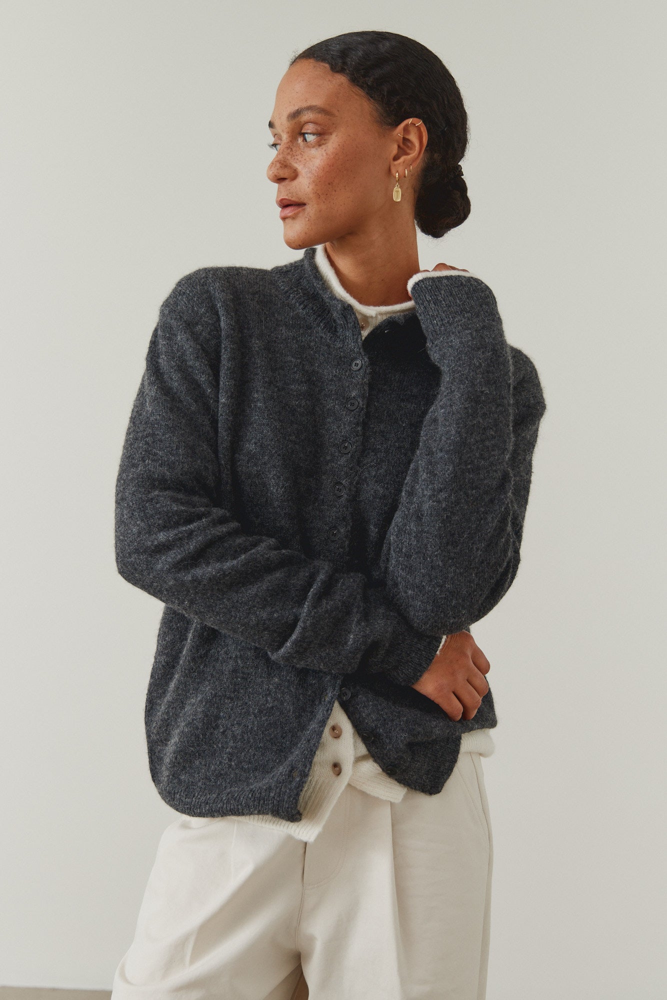Funnel Neck Cardigan