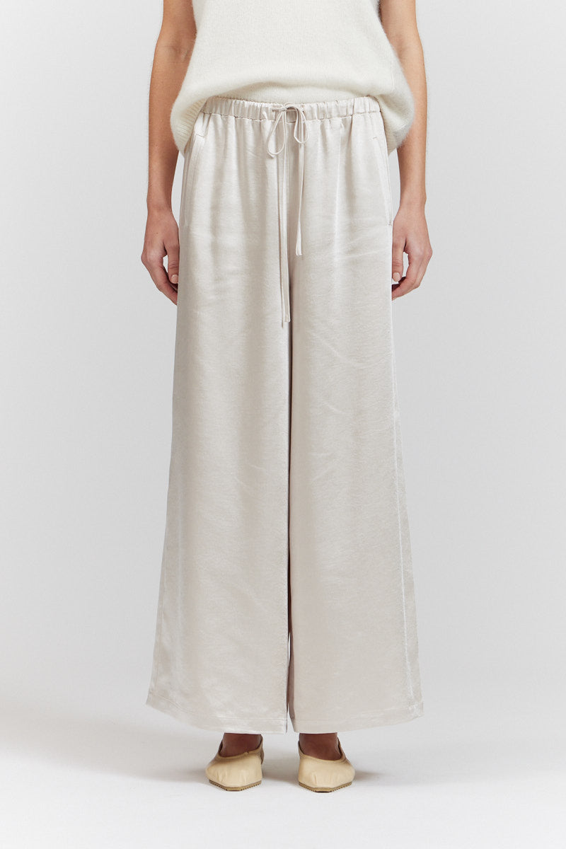 Wide Leg Satin Pants