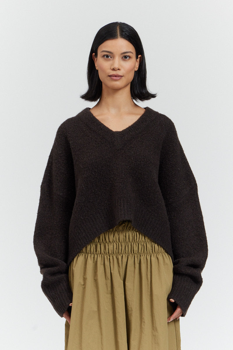 Crop Fuzzy Sweater