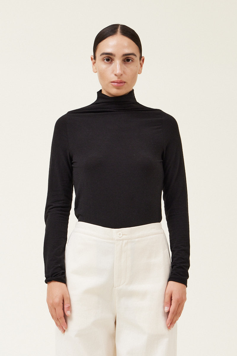 Turtleneck Jersey Top