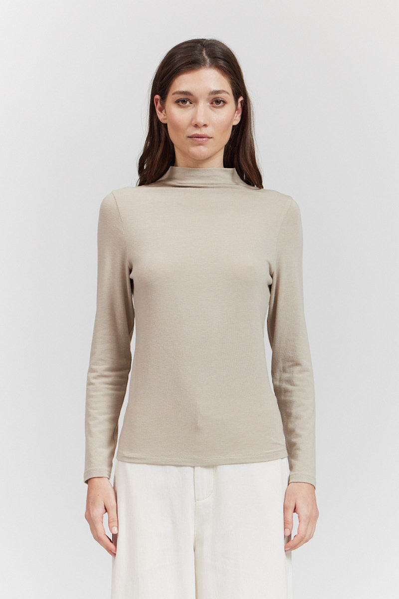 Turtleneck Jersey Top