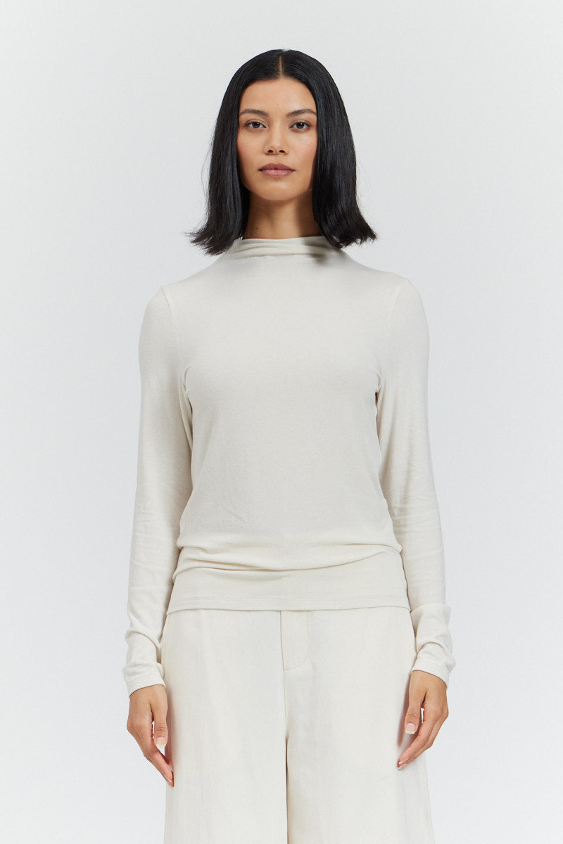 Turtleneck Jersey Top