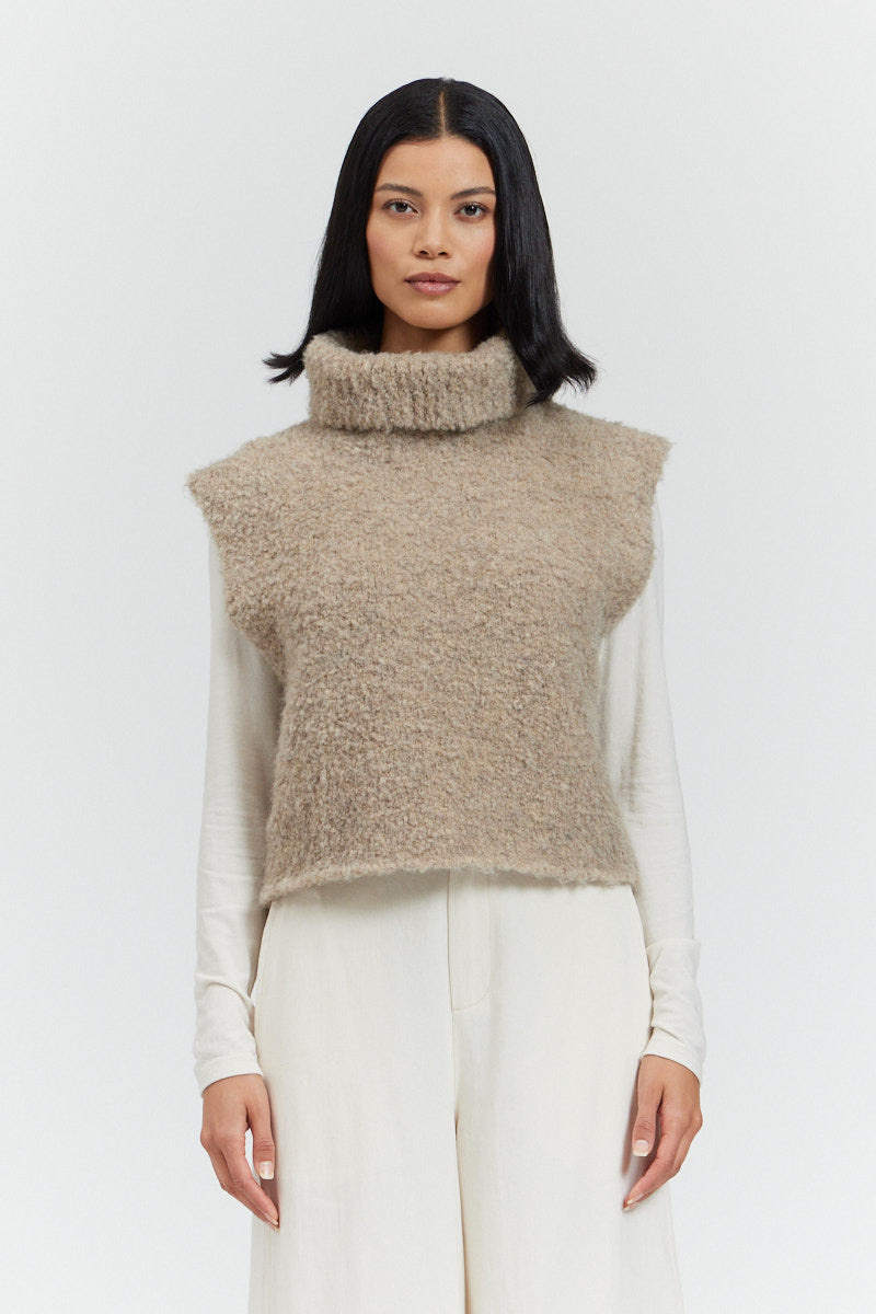 Textured Turtleneck Shell