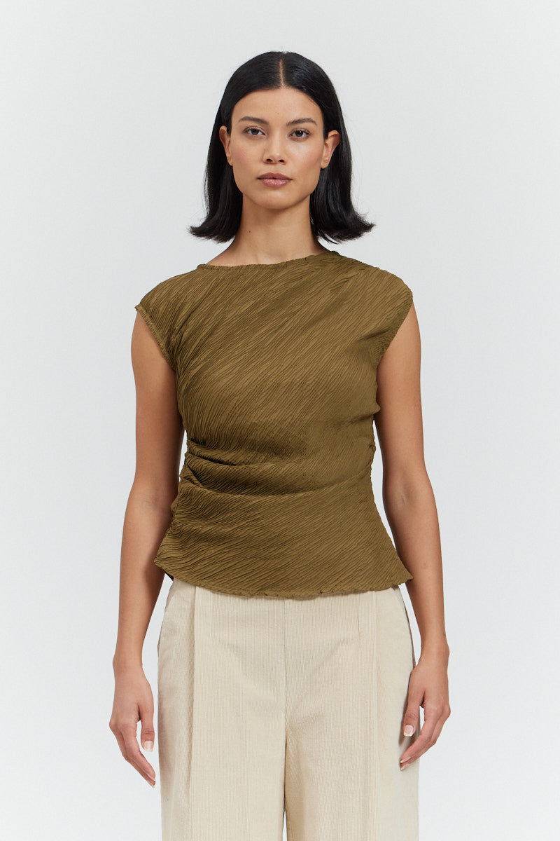 Pleated Shell Top