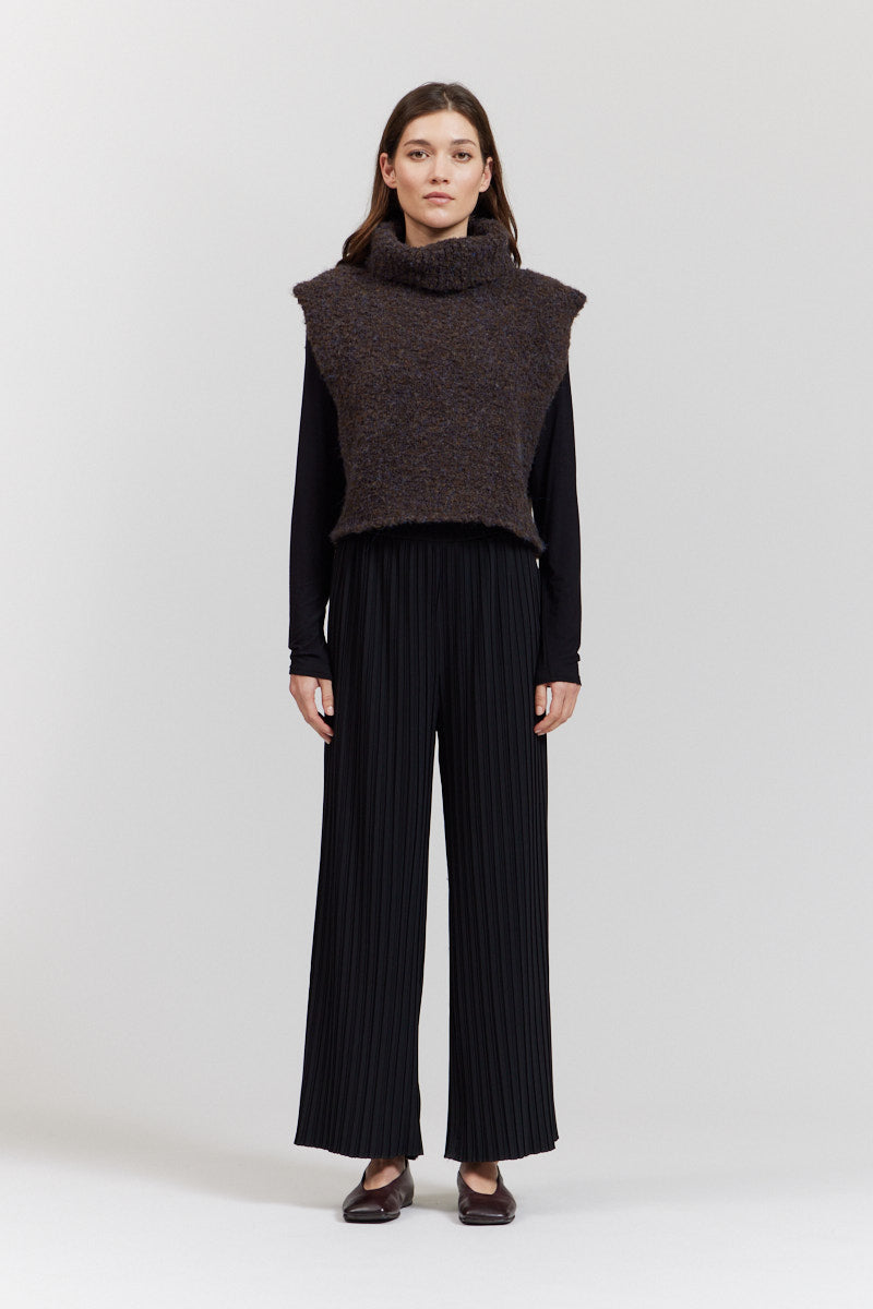 Textured Turtleneck Shell