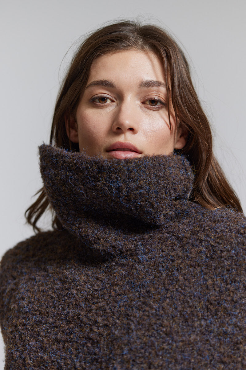 Textured Turtleneck Shell