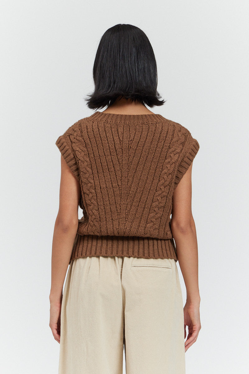 Cable Knit Vest