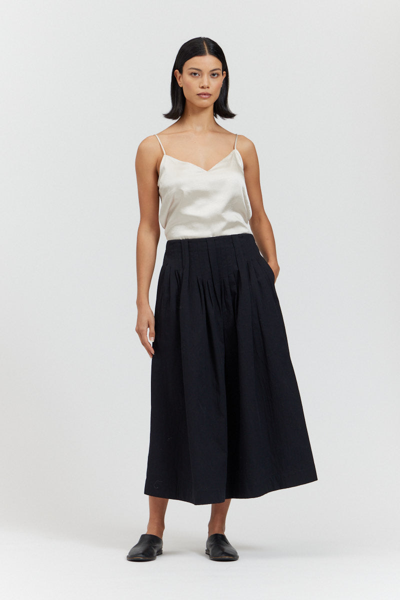 Pleated Midi Skirt