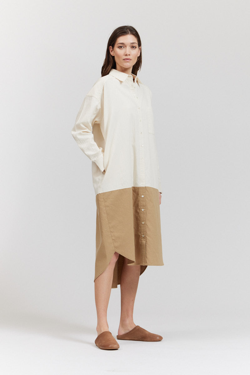 Two Tone Shirt Dress