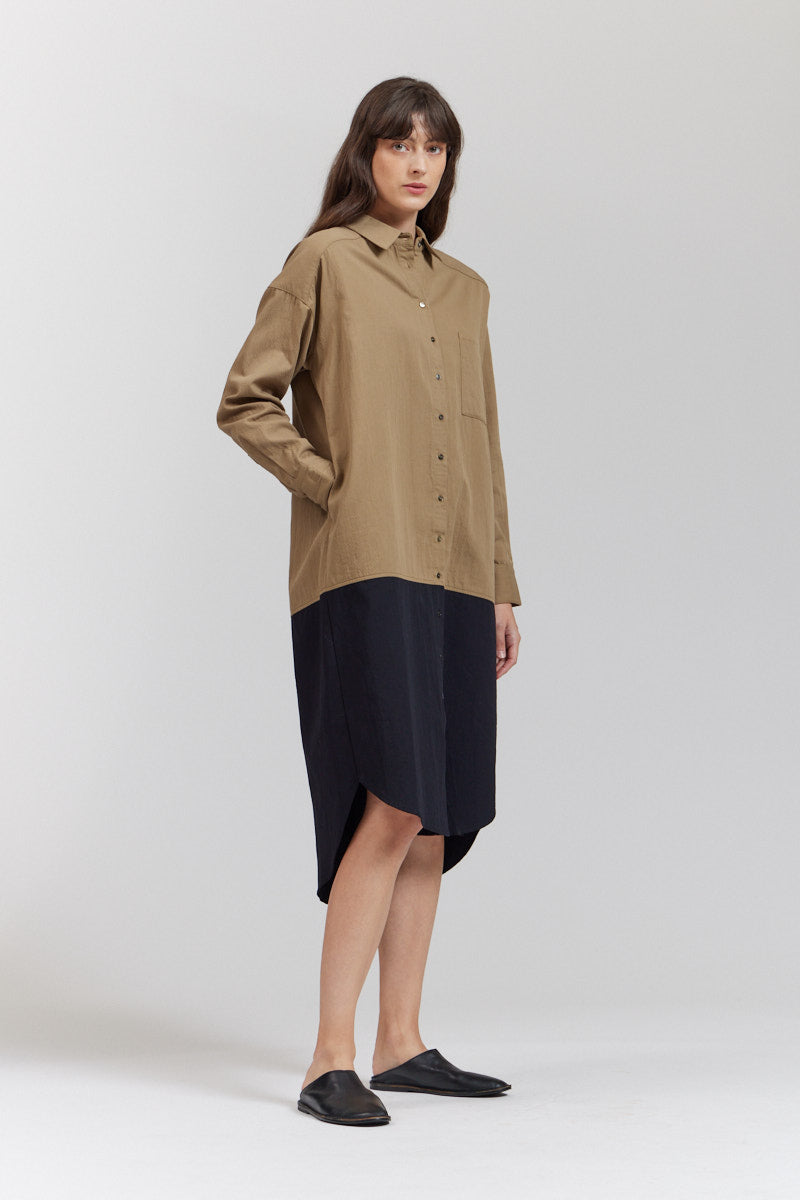 Two Tone Shirt Dress