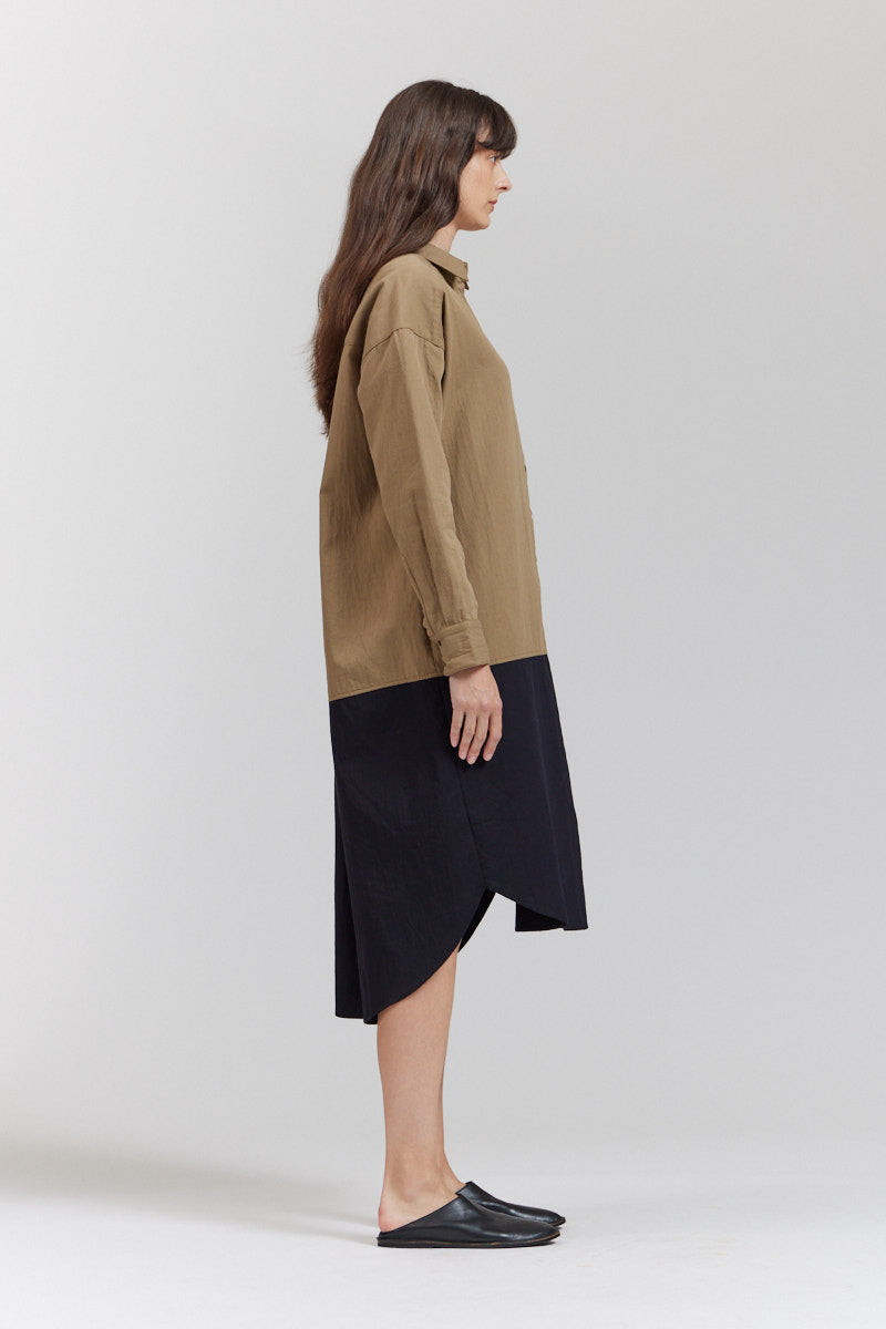 Two Tone Shirt Dress