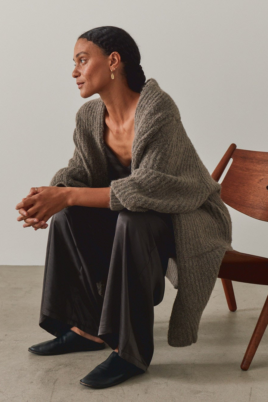 Long Shawl Collar Cardigan