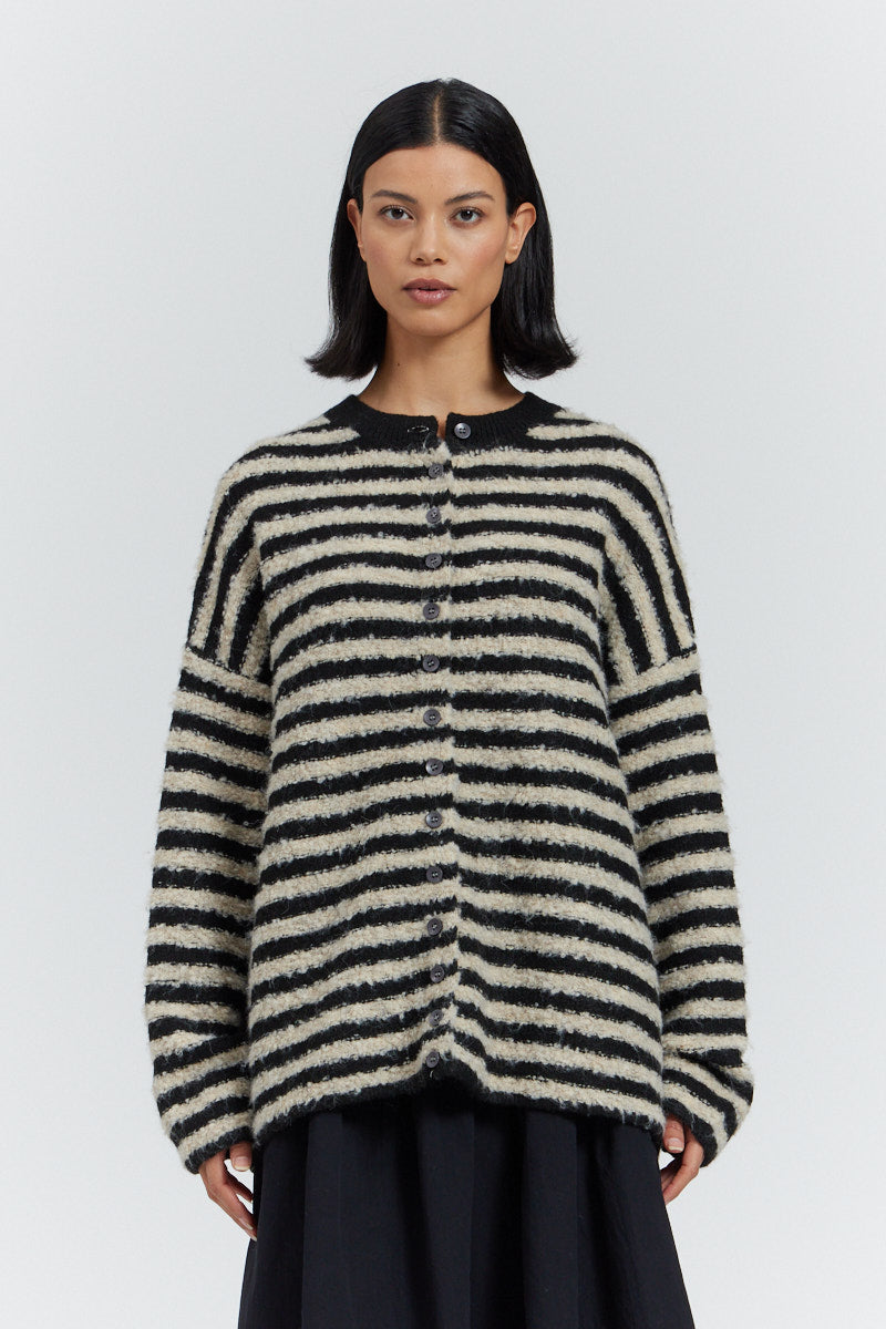 Texture Stripe Cardigan