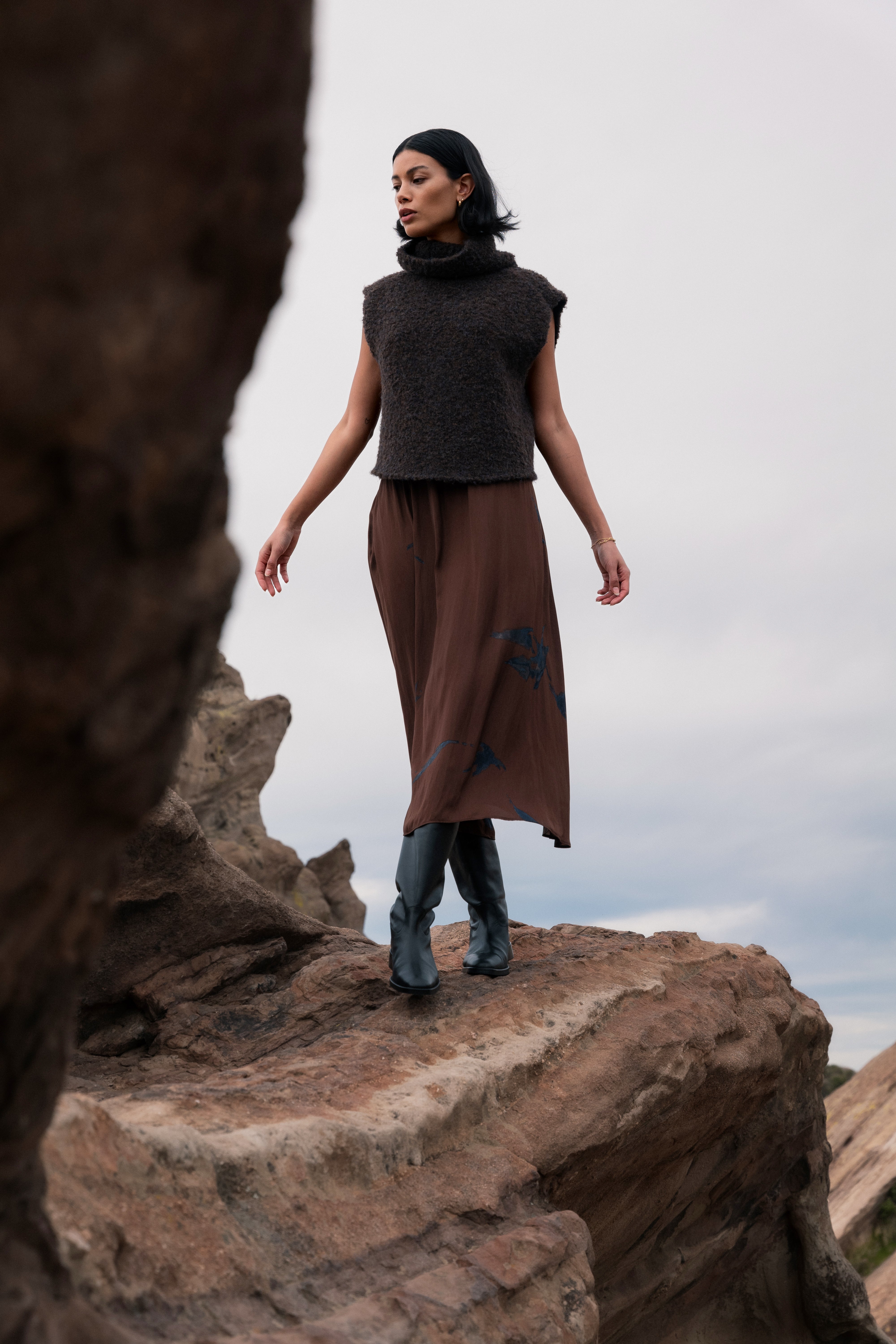 질감을 살린 터틀넥 쉘