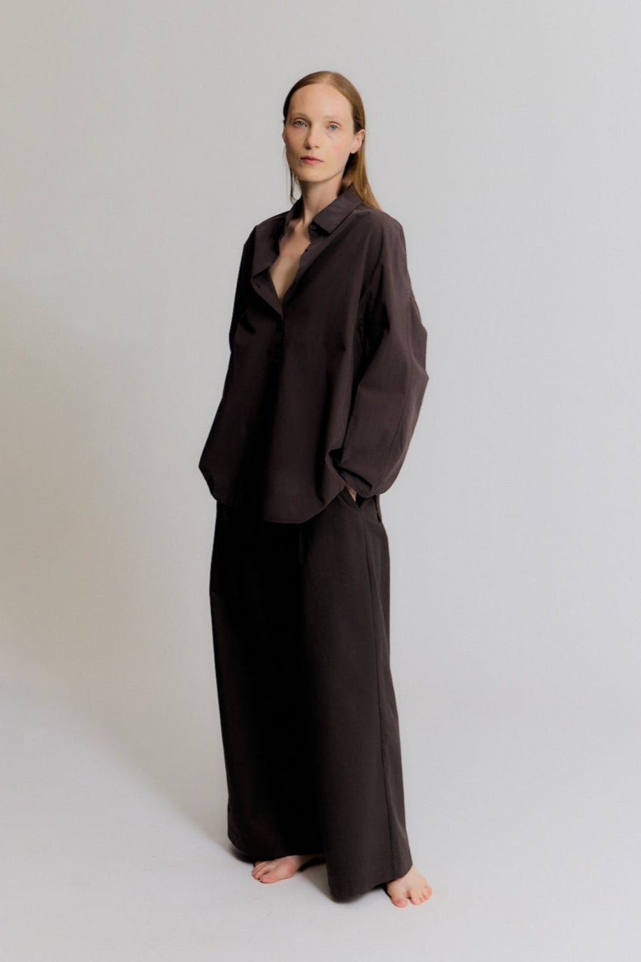 Wide Leg Tuck Pants