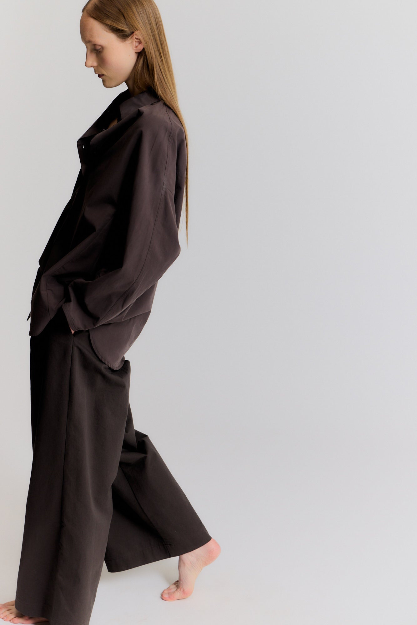 Wide Leg Tuck Pants