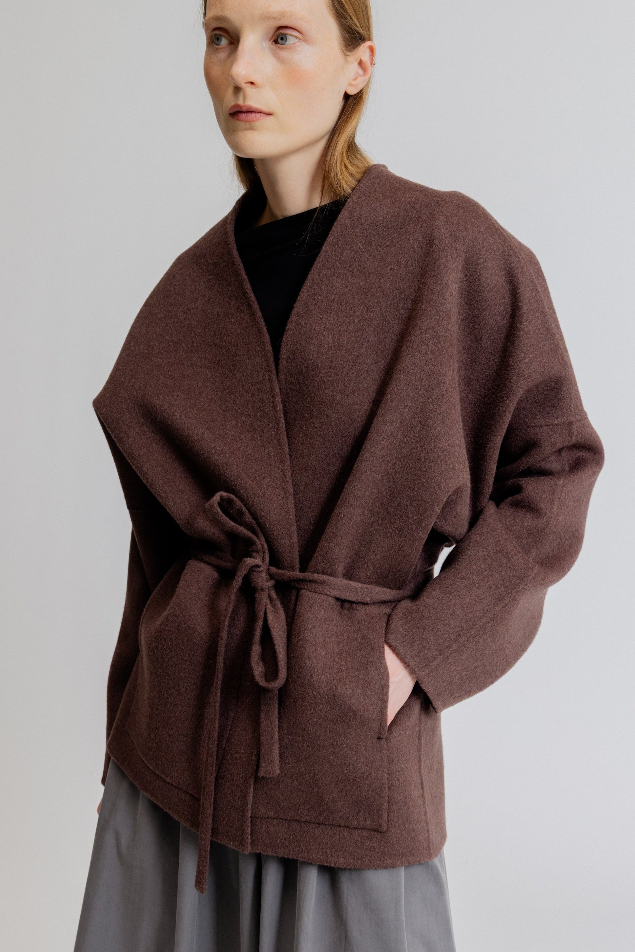 Oversized Short Wool Coat