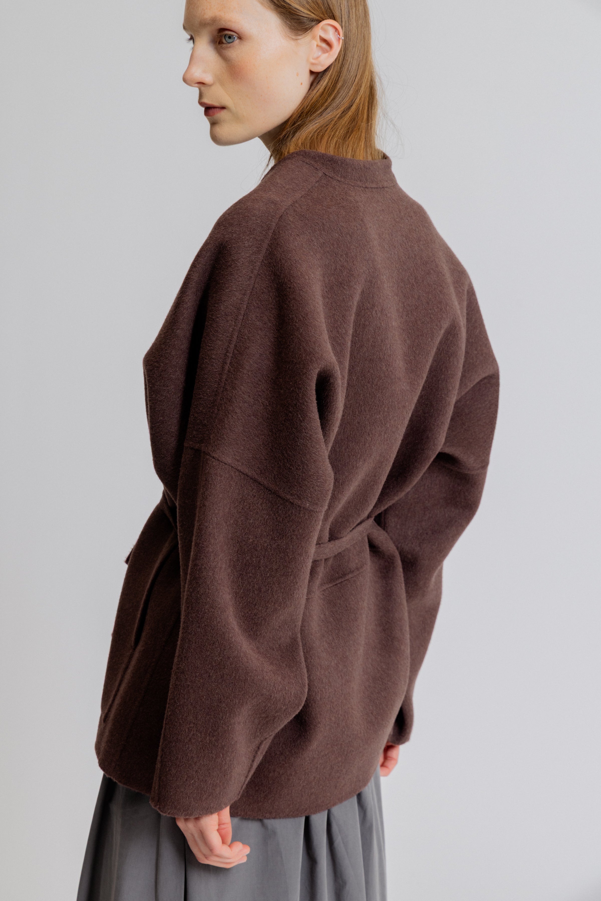 Oversized Short Wool Coat