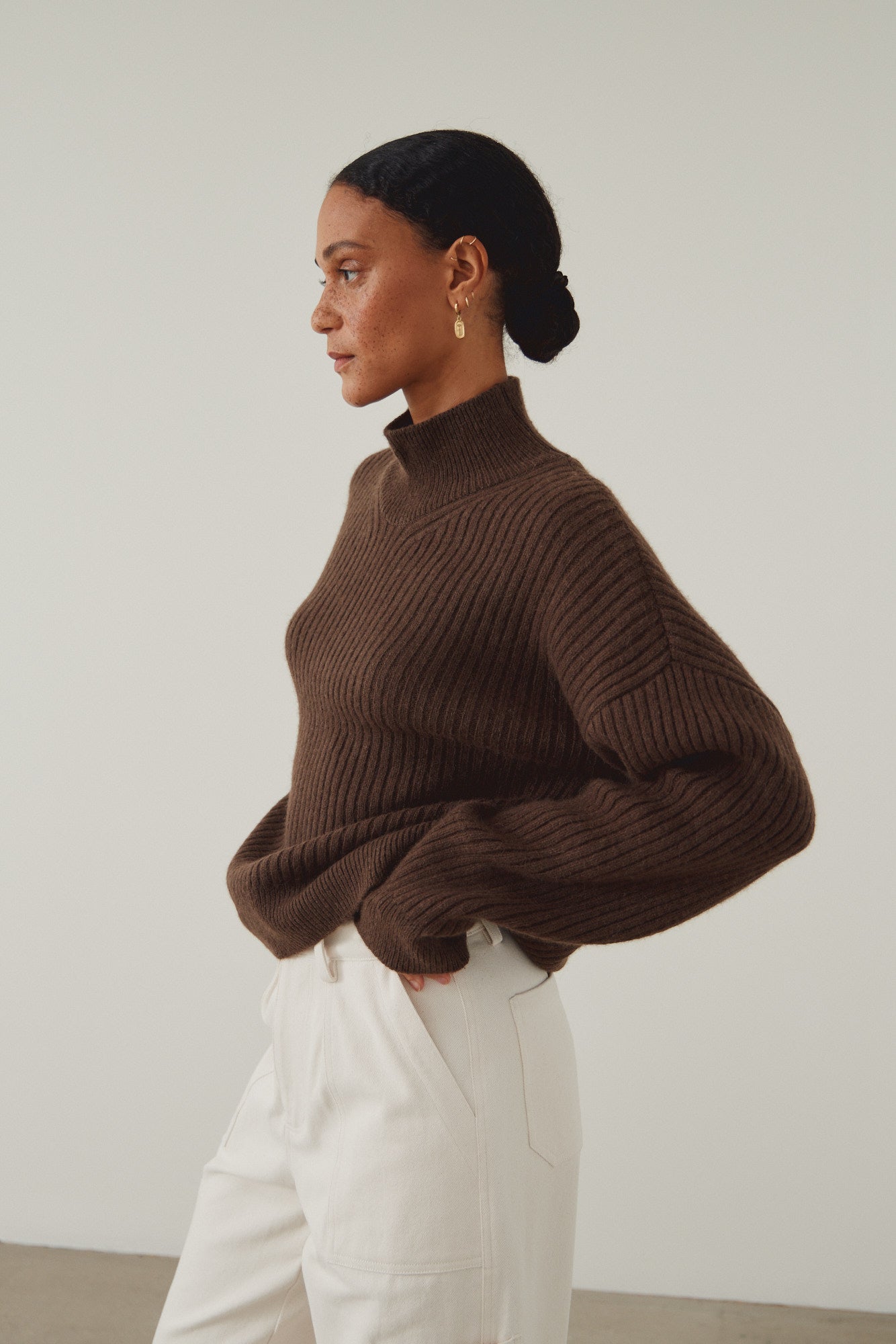 Ribbed Turtleneck Sweater