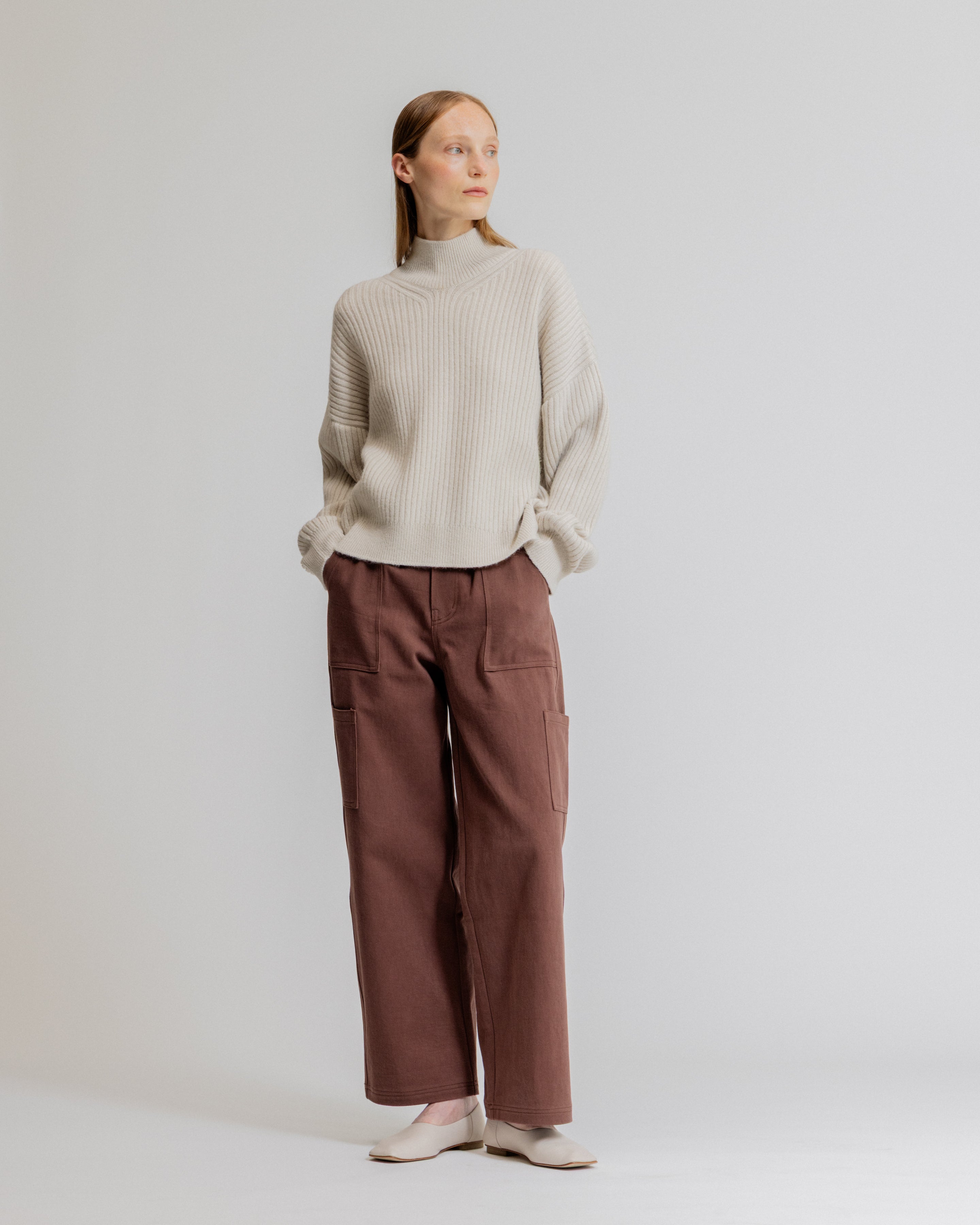 Ribbed Turtleneck Sweater