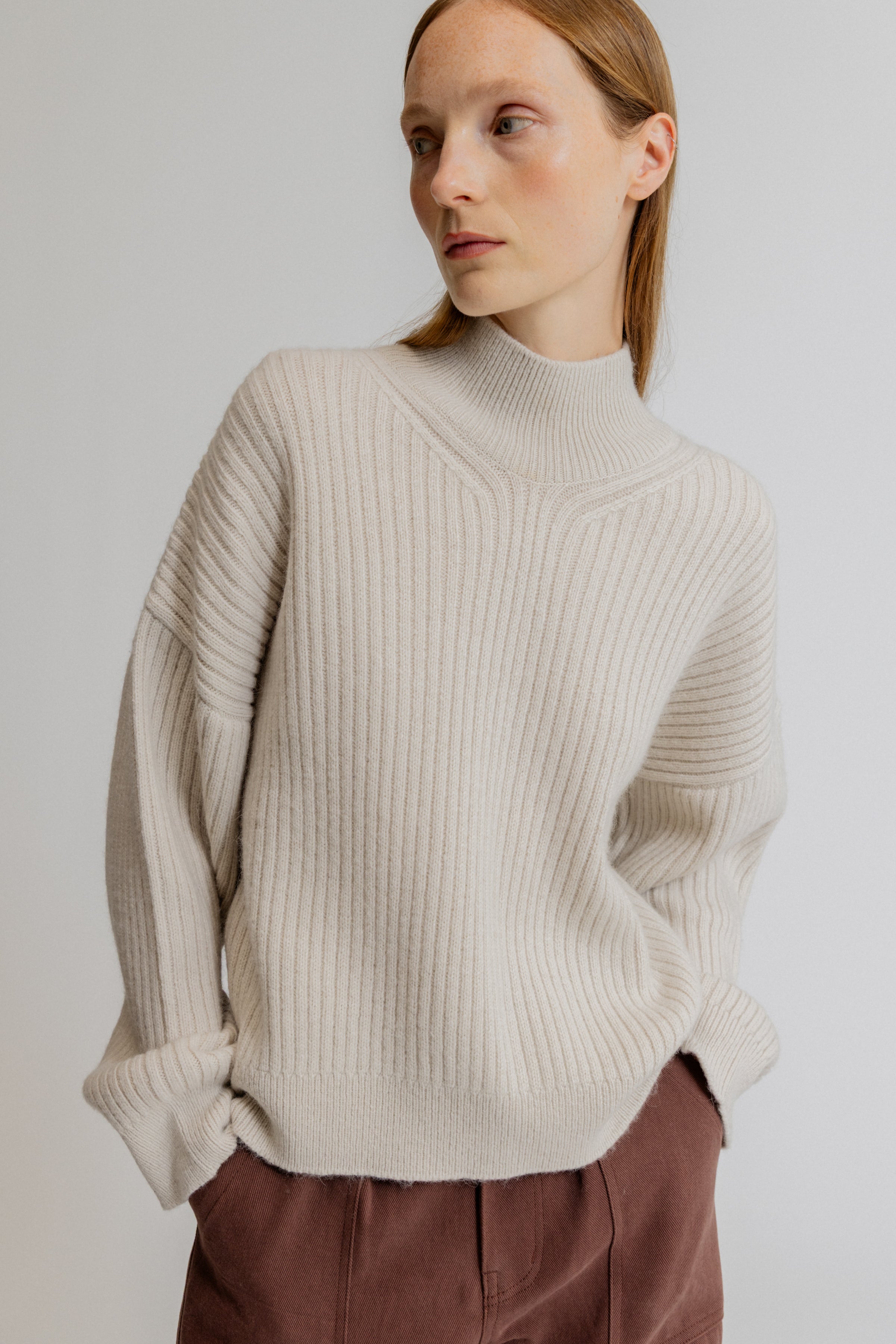Ribbed Turtleneck Sweater