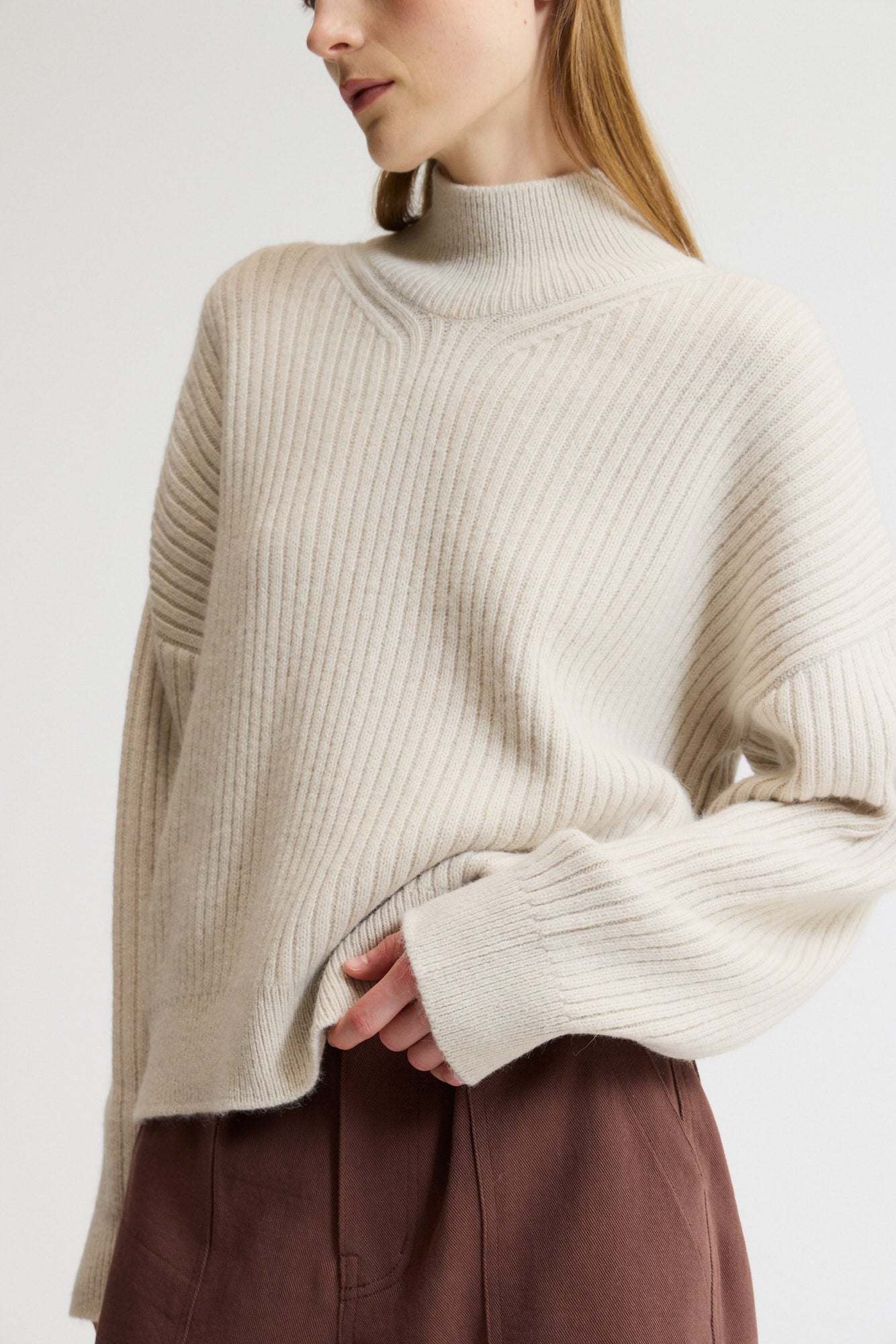 Ribbed Turtleneck Sweater