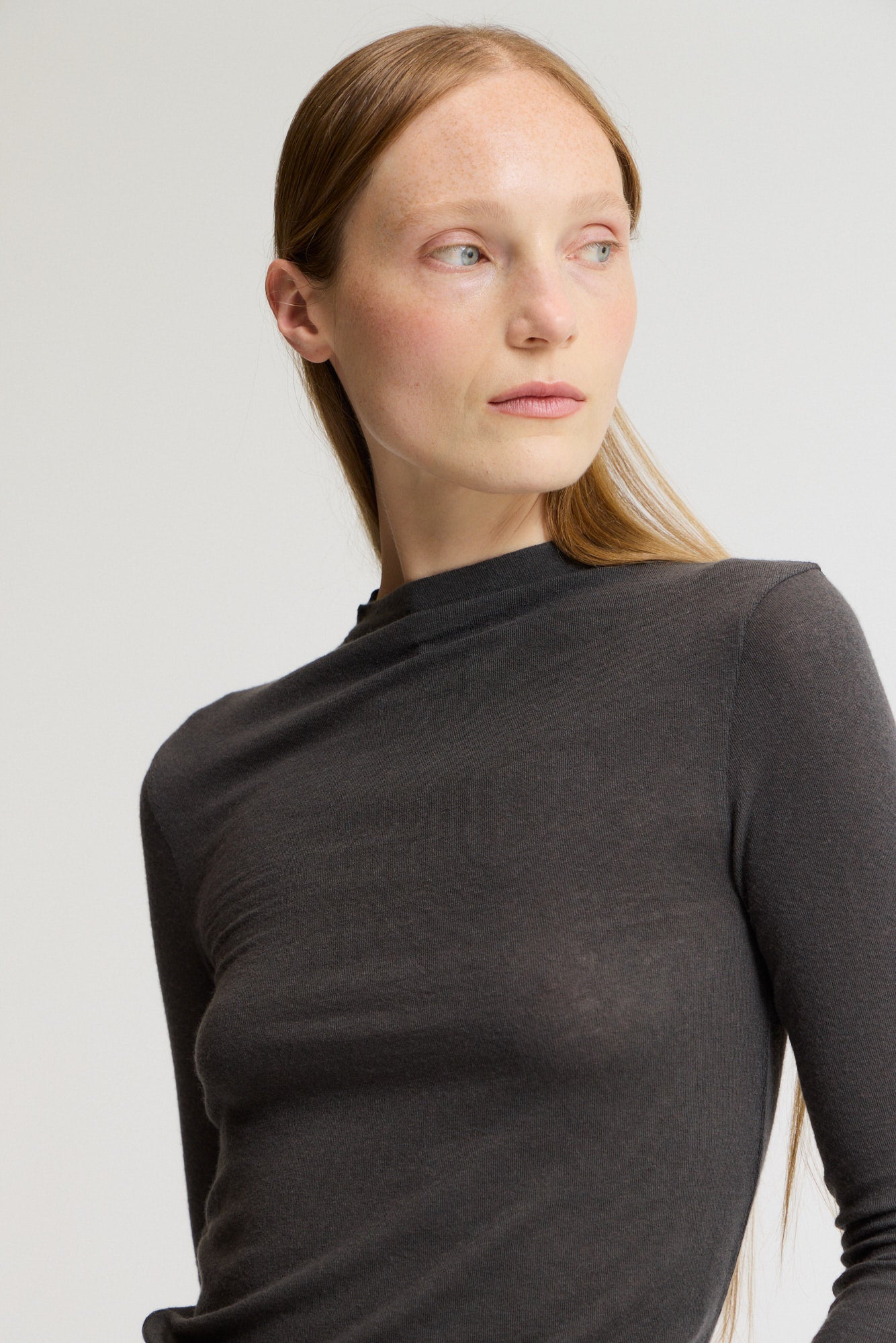 Mock Neck Long Sleeve Tee