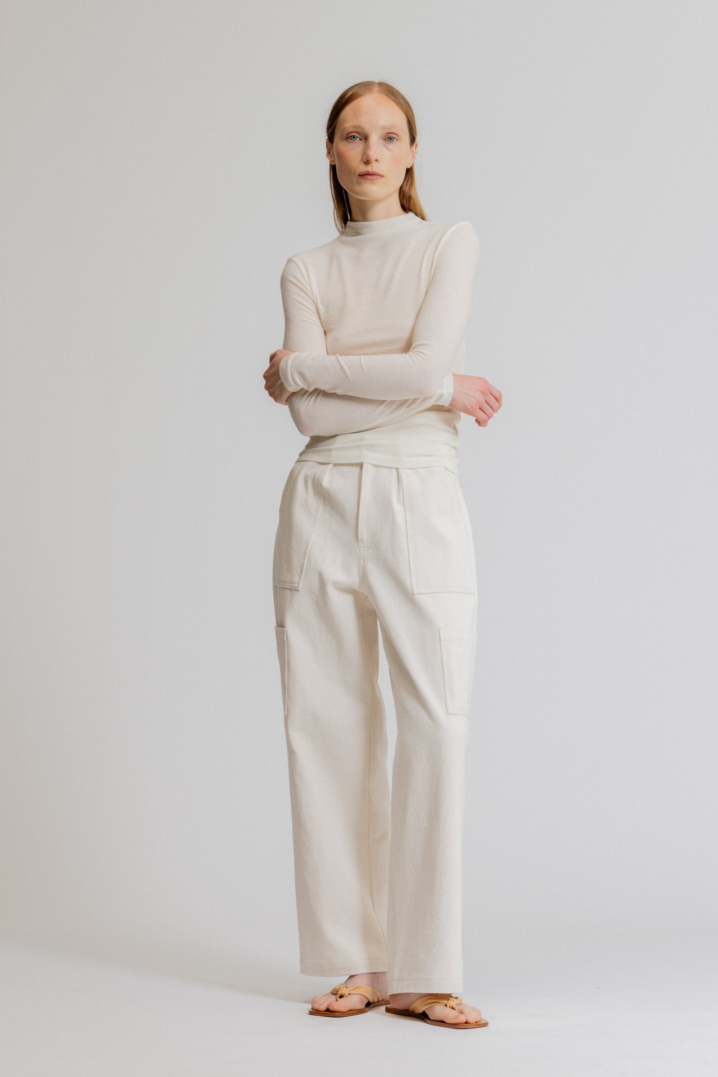 Mock Neck Long Sleeve Tee