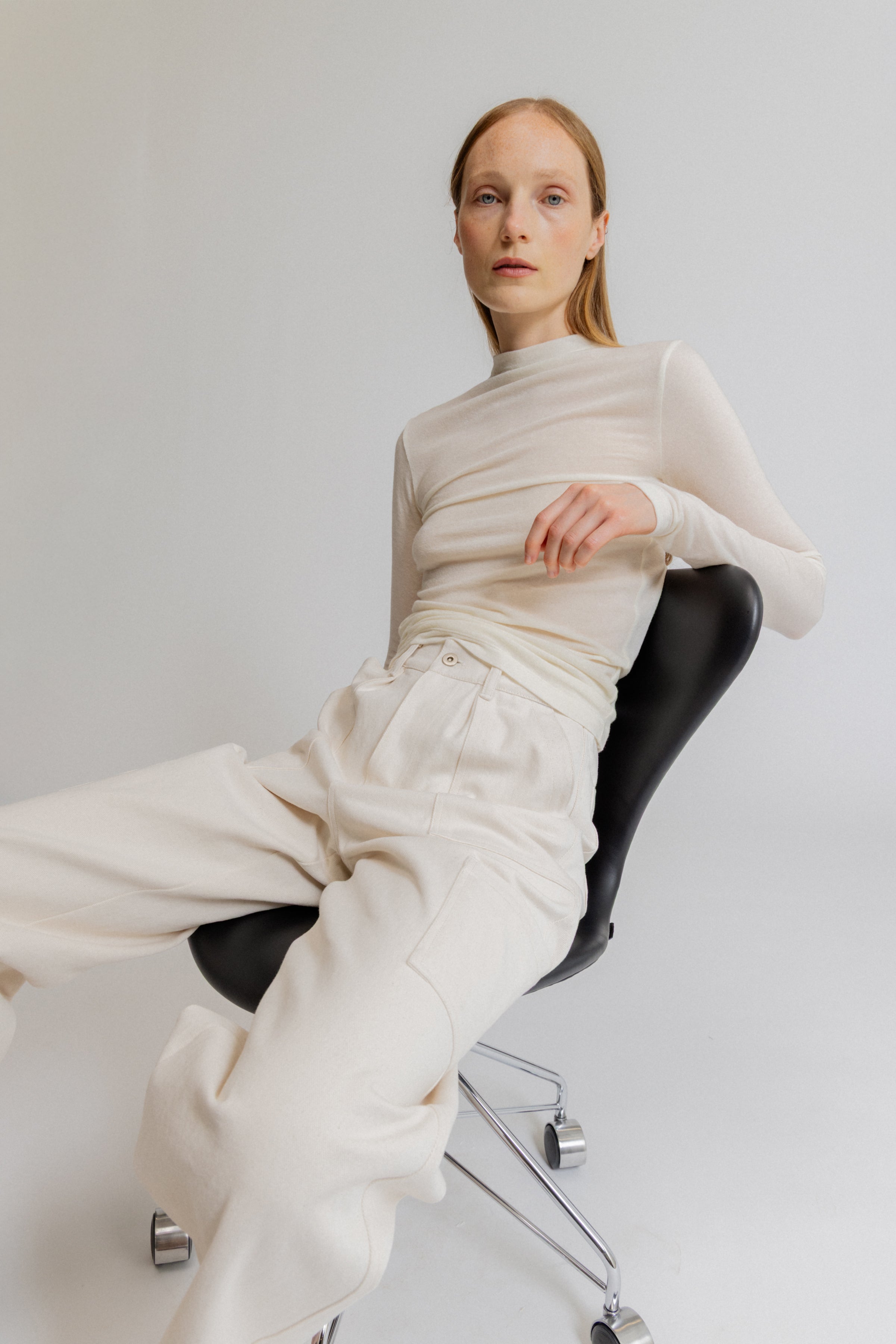 Mock Neck Long Sleeve Tee